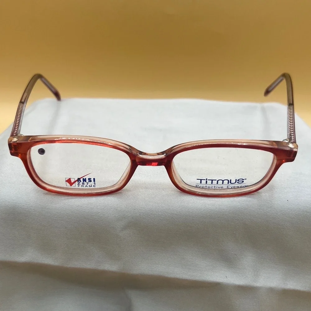 Titmus T705 Safety Glasses Women 50-19 Burgundy Red New Librarian Core